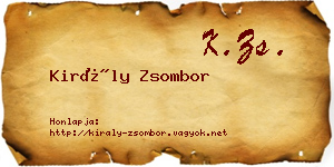 Király Zsombor névjegykártya